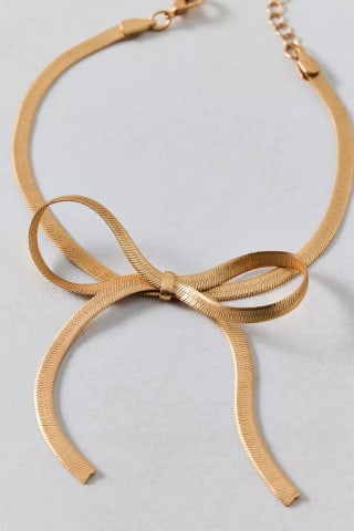 Urban Outfitters Draped Bow Chain Anklet