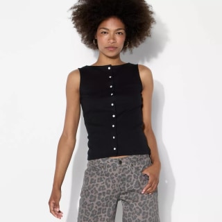 Wild Fable Button-Front Tank Top