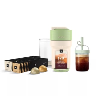 Nespresso Limited-Edition Vertuo Pop+ Coffee and Espresso Maker Flavored Iced Bundle