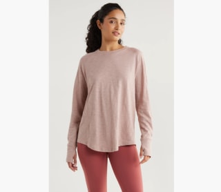 Zella Relaxed Washed 2.0 Long Sleeve Slub Tee