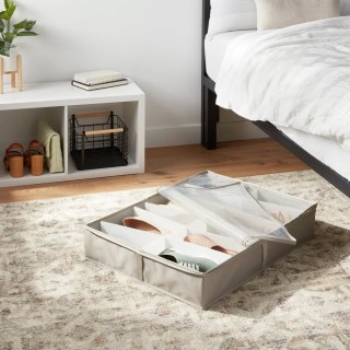 Brightroom Underbed Fabric Shoe Organizer with Dividers