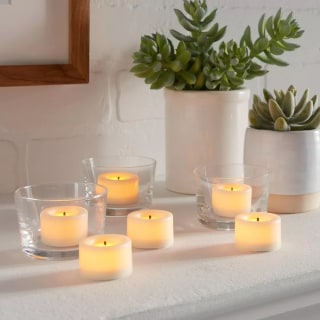 Threshold LED Tealight Flameless Black Wick Battery Operated Candles (Set of 6)