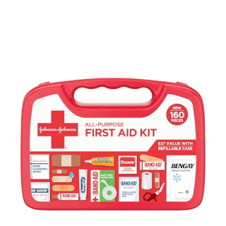 Johnson & Johnson All-Purpose Portable Compact First Aid Kit