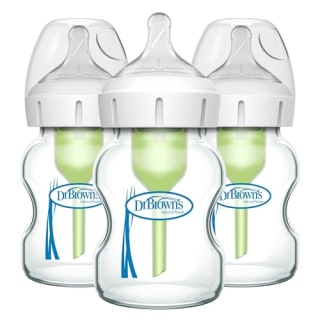 Dr. Brown's Natural Flow Anti-Colic Options+ Wide-Neck Glass Baby Bottles