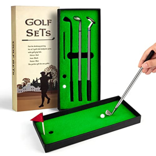 Juboury Mini Desktop Golf Pen Gift Set
