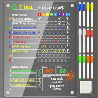 PigPotParty Acrylic Magnetic Chore Chart