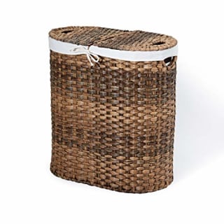 Seville Classics Handwoven Oval Laundry Hamper