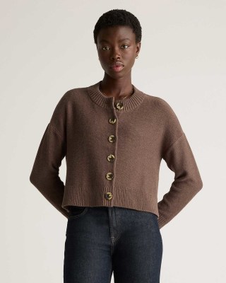 Quince 100% Organic Cotton Cropped Cardigan