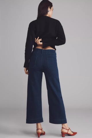 Maeve The Colette Crop High-Rise Wide-Leg Jeans