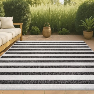 Jonathan Y Aveiro Wide Stripe Indoor/Outdoor Area Rug