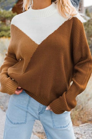 Cupshe Autumn Colorblock Sweater