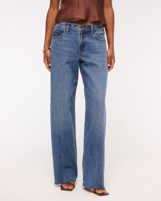 Abercrombie & Fitch Curve Love Low Rise Ultra Loose Jean