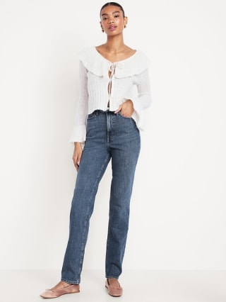 Old Navy Extra High-Waisted Straight Jeans