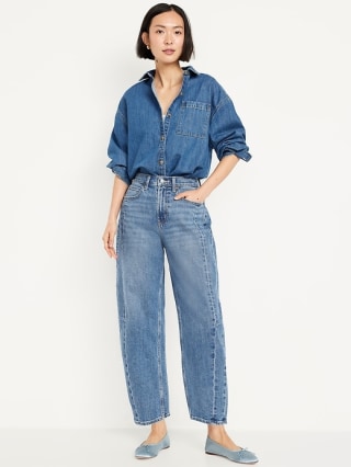 Old Navy High-Waisted Barrel Ankle Jeans