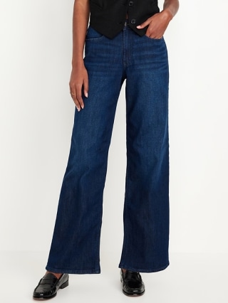 High-waisted Wow Wide-leg Jeans