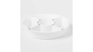 Threshold Melamine 5-Section Serving White Platters