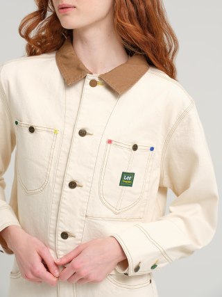 Lee x Crayola Women's Ecru Crop Chore Jacket