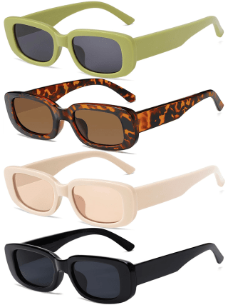 Tskestvy 4 Pieces Retro Vintage Sunglasses