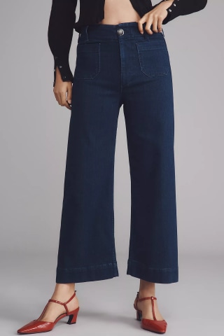 Maeve The Colette Crop High-Rise Wide-Leg Jeans