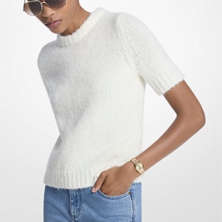 Michael Kors Knit Short-Sleeve Sweater