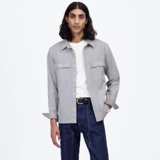 Men’s Garment-Dyed Straight-Hem Work Shirt