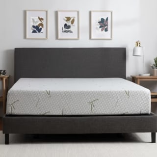 Tulo Bamboo Medium Plush Green Tea Memory Foam Mattress (10 Inch)