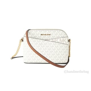 Michael Kors Back Slip Pocket Signature Canvas Crossbody Bag