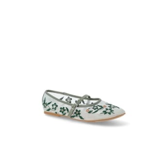 Time and Tru Floral Mesh Mary Janes