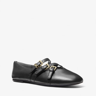 Michael Kors Indy Flex Leather Ballet Flat