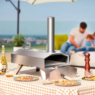 Costway Wood Pellet Portable Pizza Oven with Foldable Leg