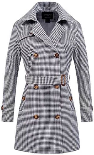 Chrisuno Women's Double Breasted Trench Coat