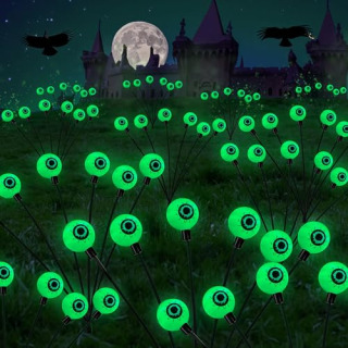 Dazzle Bright Halloween LED Solar Eyeball Pathway Lights