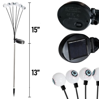 Dazzle Bright Halloween LED Solar Eyeball Pathway Lights