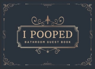 Gemey Guest Books "I Pooped" Bathroom Guest Book