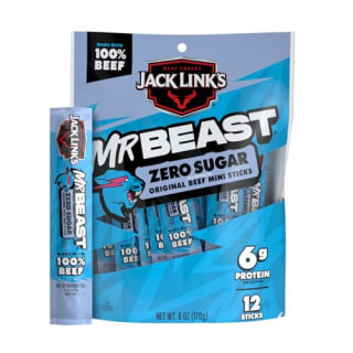 Jack Link’s x MrBeast Zero Sugar Mini Beef Sticks