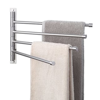 KES Multiple-Arm Swivel Towel Rack