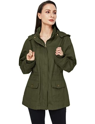 WenVen Women's Cotton Military Jacket