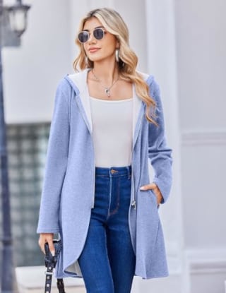 Zeagoo Zip-Up Long Hoodie