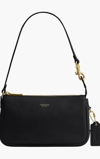 Coach Plaza 18 Natural Grain Leather Shoulder Bag