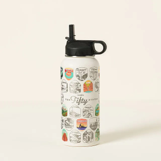 50 States Bucket List Water Bottle