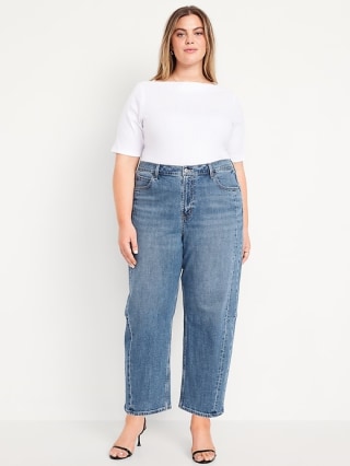 Old Navy High-Waisted Barrel Ankle Jeans