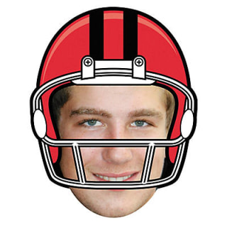 Oriental Trading Custom Photo Football Big Head Plastic Cutout