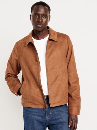 Old Navy Faux-Suede Harrington Zip Jacket