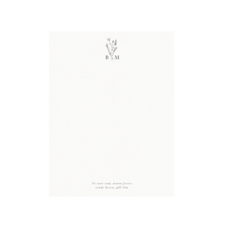 Papier Monogram Wildflower Notepad