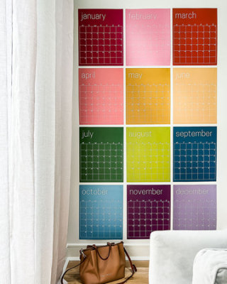 Shop The Kaleidoscope Reusable Large Wall Calendar in Rainbow