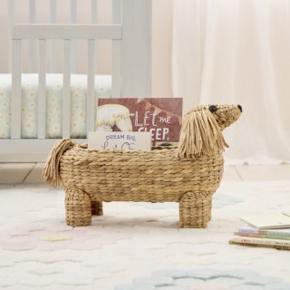 West Elm Kids Woven Dachshund Book Caddy