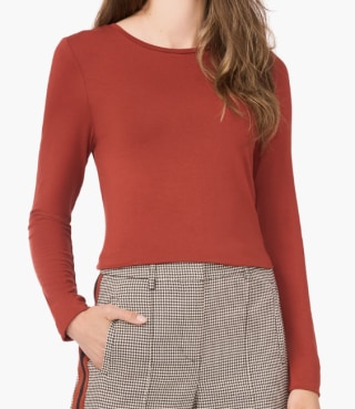 Halogen Crewneck Long-Sleeve T-Shirt