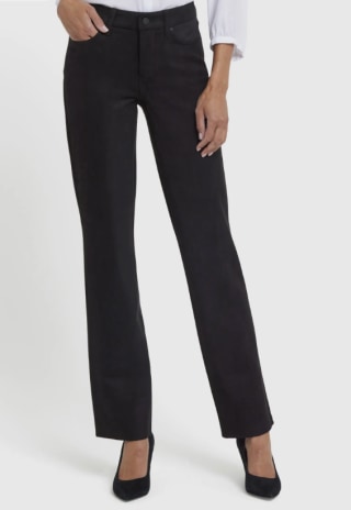 NYDJ Marilyn Straight Leg Faux Suede Pants