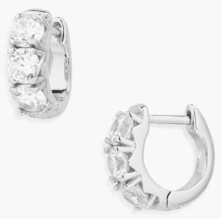Nordstrom Chubby Cubic Zirconia Huggie Hoop Earrings