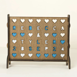 Uncommon Goods Personalized Hearts Four-Across Game